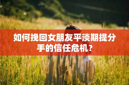 如何挽回女朋友平淡期提分手的信任危机？
