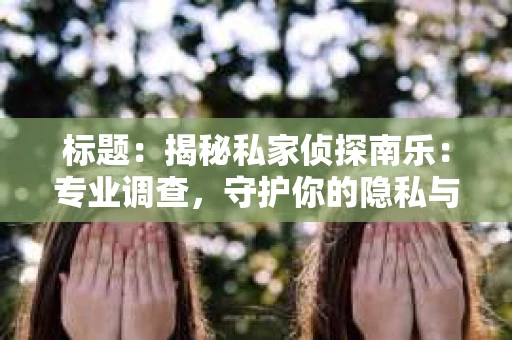 标题：揭秘私家侦探南乐：专业调查，守护你的隐私与权益