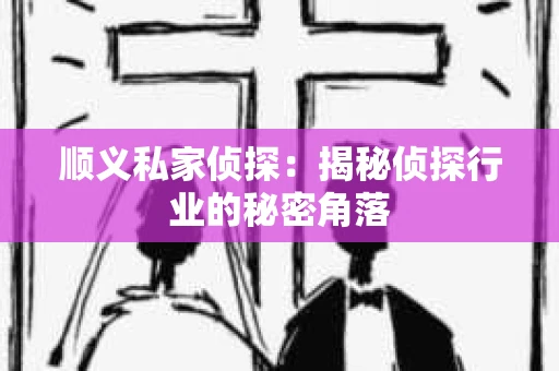 顺义私家侦探：揭秘侦探行业的秘密角落
