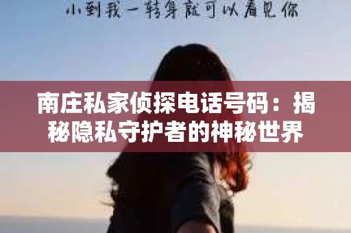南庄私家侦探电话号码：揭秘隐私守护者的神秘世界