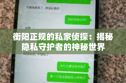 衡阳正规的私家侦探：揭秘隐私守护者的神秘世界