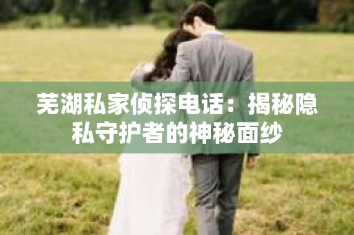 芜湖私家侦探电话：揭秘隐私守护者的神秘面纱