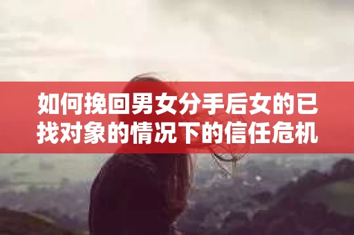 如何挽回男女分手后女的已找对象的情况下的信任危机？